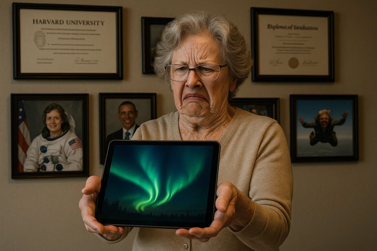 senior lady disgusted with ipad senior lady disgusted with ipad